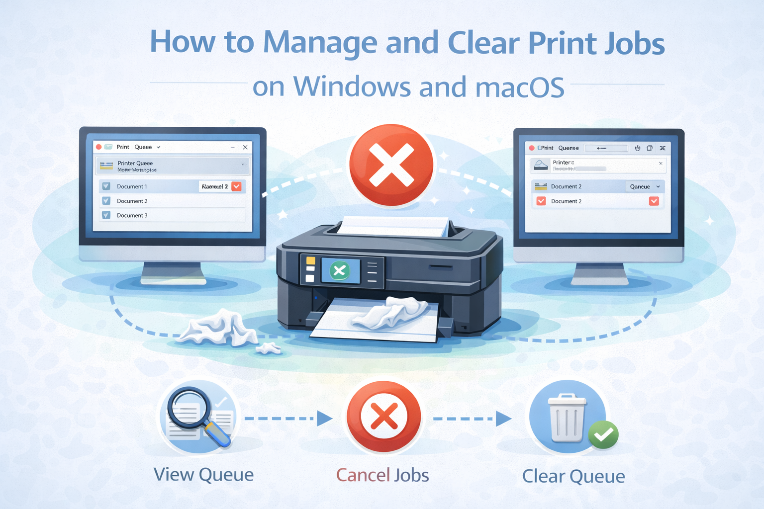 How to Manage and Clear Print Jobs on Windows and macOS
